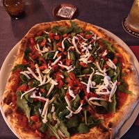 The best pizza in the world but subbed courgette for aubergine at  Al Circo Ristorante Italiano in Gran Canaria