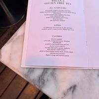 Menu March 2024  at Mad Hatters Afternoon Tea in London