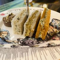 Fun finger sandwiches! All delicious.   at Mad Hatters Afternoon Tea in London