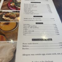 menu  at HuMMus in Riga