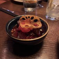 Beetroot ceviche   at Monkeys Reykjavík in Reykjavik