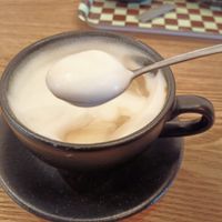 Soy cappuccino at APE Coffee in Braga