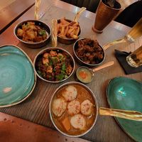 Tapas menu (5 dishes for under £20) the dumplings were my fave! at Donald Watson's Vegan Bar in Leicester