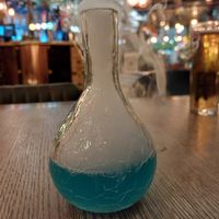 Smoking cocktails! at Donald Watson's Vegan Bar in Leicester