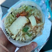 Very vegan burrito at Let's Roll in Portland