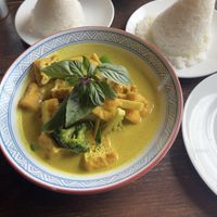 Green curry with tofu  at Mo Thai in Mississauga