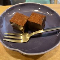 Chocolate dessert, very small portion for the price. ¥480  at Vegan Izakaya NIJIYA 虹屋 in Kyoto