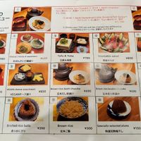 Menu at Vegan Izakaya NIJIYA 虹屋 in Kyoto