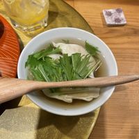 Dashi dumplings   at Vegan Izakaya NIJIYA 虹屋 in Kyoto