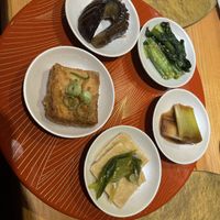 Five dish combo, a good variety   at Vegan Izakaya NIJIYA 虹屋 in Kyoto