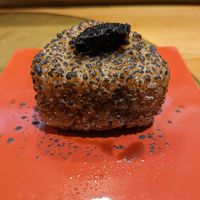 Broiled rice ball at Vegan Izakaya NIJIYA 虹屋 in Kyoto