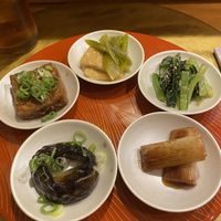 Obanzai set.   They were all soooo good!  at Vegan Izakaya NIJIYA 虹屋 in Kyoto