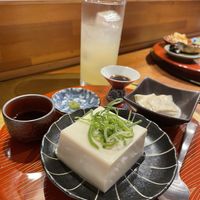 Tofu, yuba and freshly grated wasabii  at Vegan Izakaya NIJIYA 虹屋 in Kyoto