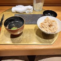 Ginger rice and miso soup   at Vegan Izakaya NIJIYA 虹屋 in Kyoto
