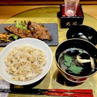 Seasened Rice and Soup  at Vegan Izakaya NIJIYA 虹屋 in Kyoto