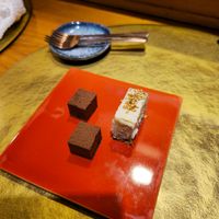 Go for the "cheesecake". Trust me. at Vegan Izakaya NIJIYA 虹屋 in Kyoto
