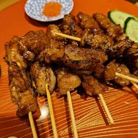 Vegan meat yakitori at Vegan Izakaya NIJIYA 虹屋 in Kyoto