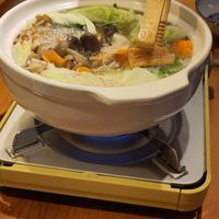 Nabe (didn't take a picture until after we started whoops) at Vegan Izakaya NIJIYA 虹屋 in Kyoto