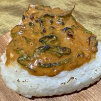 Rice balls with miso sauce 😋   at Vegan Izakaya NIJIYA 虹屋 in Kyoto