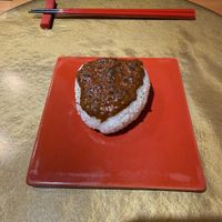 Rice with miso sauce at Vegan Izakaya NIJIYA 虹屋 in Kyoto