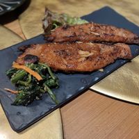 Filete de soja a la plancha (yakiniku) at Vegan Izakaya NIJIYA 虹屋 in Kyoto