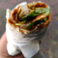 vegan Turkish pizza with salad at Veganland in Duisburg