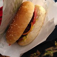 vegan burger at Veganland in Duisburg