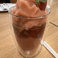 Frozen strawberry tea  #Veganuary at Salad Factory - Crystal Park in Bangkok