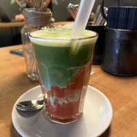 Strawberry Matcha 🍵   at Veganes Café im Powerhouse  in Erftstadt