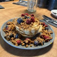Lotus Pancakes 🥞   at Veganes Café im Powerhouse  in Erftstadt