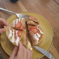 Veggie pancakes at SHOTS Coffee & Brunch in Girona