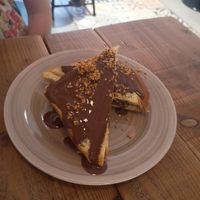 Veggie toasted chocolate sandwich at SHOTS Coffee & Brunch in Girona