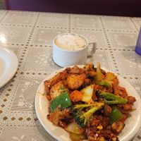 Served with an extra plate which was nice at New China Super Buffet in Tahlequah