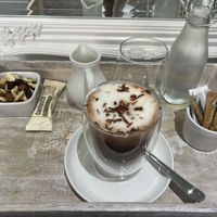 Vegan hot chocolate and mixed nuts and fruit   at The Organic and Vegan Hair Salon in Biggleswade