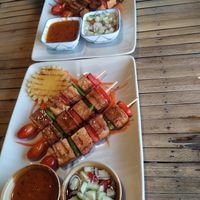 Grilled Tofu with sate sauce at SweetSoul Lanta in Krabi