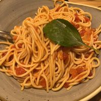 Build your own pasta - pomodoro sauce with spaghetti  at The Italian Frankfurt in Frankfurt