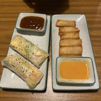 The raw spring rolls were not vegan. The fried ones were.  at Le & Vi in Bielefeld