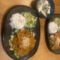 Peanut tofu and pho (starter)  at Le & Vi in Bielefeld