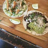Tacos de placero (izquierda) y de la milpa (derecha)  at Herbívora in Oaxaca