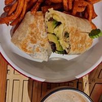 Vegan breakfast burrito (no mayo bc not vegan) at The Grey Dog in New York City