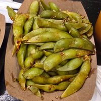 Spicy garlic edamame at Sushi Vegan in Santa Monica