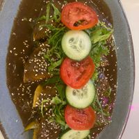 Vegan Mole Enchiladas at Casa Maya  in Merida