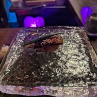 Eggplant "salmon* dupe at Omakaseed in New York City