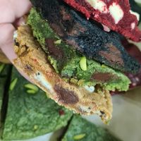 Red velvet, double black chocolate, pistachio.
Alll Delicious. at Daughter's Sweets  in Dubai