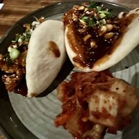 Vegan starter, Asian style, with cauliflower and kimchi  at Antico in South Queensferry