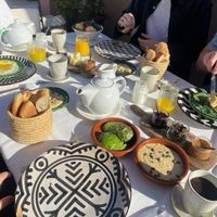 Breakfast! The orange juice and olive tapenade were the best I’ve had.  at Riad Dar Zaman in Marrakech