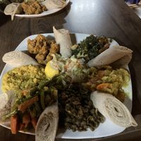 Vegan platter   at Afro Deli and Coffee in Gzira