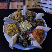 All Veggies platter at Afro Deli and Coffee in Gzira
