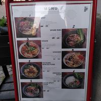 The menu at Five Flower Noodle Bar in Lund