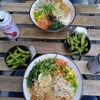 Vegan option at Five Flower Noodle Bar in Lund
